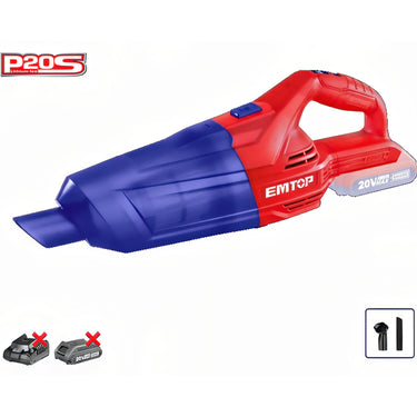 ASPIRADOR PORTATIL BATERIA 20V 0,5L EMTOP - P20S (NO INCLUYE BATERÍA NI CARGADOR)